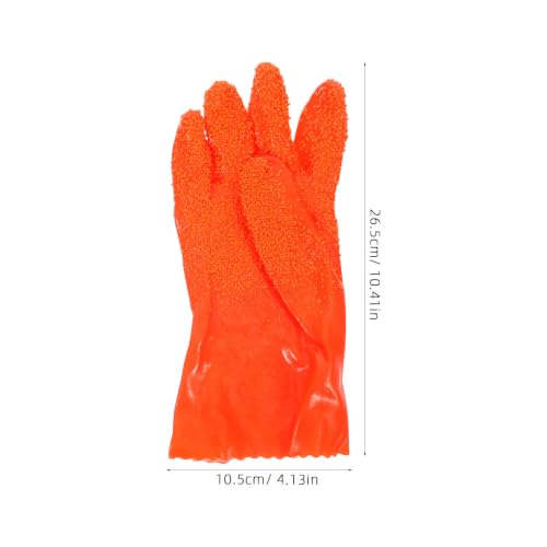 Guantes largos impermeables de goma para limpieza segura de desagües 7