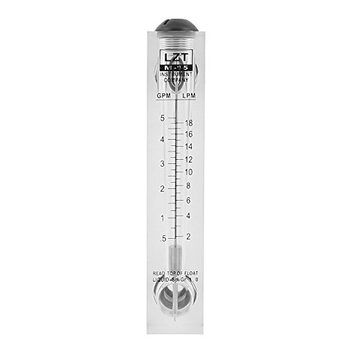 Nxtop LZT M-15 0.5-5GPM 2-18LPM Water Flow Meter Panel Mount Type Flowmeter
