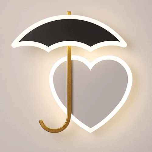 Aplique de pared LED de paraguas moderno lámpara decorativa acrílica 16W para dormitorio de niños