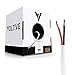 Voltive 16/2 Speaker Wire - 16 AWG/Gauge 2 Conductor - UL Listed in Wall (CL2/CL3) and Outdoor/In Ground (Direct Burial) Rated - Oxygen-Free Copper (OFC) - 500 Foot Bulk Cable Pull Box - White