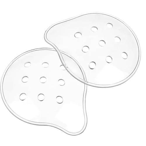 ElevateTech 2 parches de plástico de 9 agujeros, protector ocular transparente, protección ocular transpirable para adultos, cobertura de ojos, cómodo parche para el cuidado de los ojos para la
