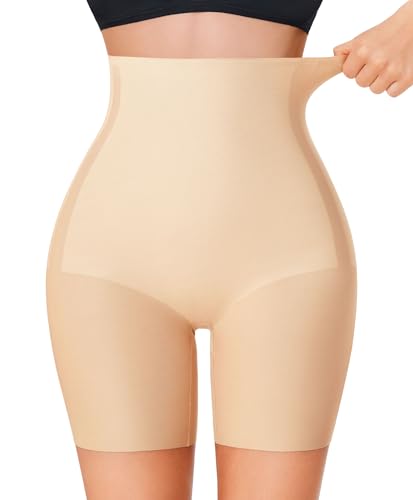 El Mejor Listado de Braguitas moldeadoras para Mujer Top 10. 43 KUMAYES Control de Abdomen Shapewear Shorts Body Shaper para Las Mujeres de Cintura Alta Butt Lifting Bragas Muslo Adelgazamiento - Mediano