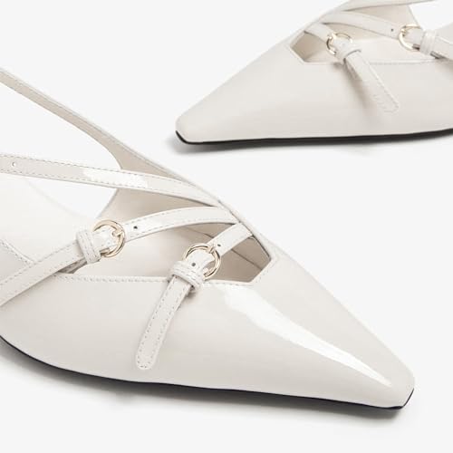 Cherry Red Heels for Women Closed Pointed Toe Slingback Pumps Buckled Strap Kitten Heel Dress Heeled Shoes2