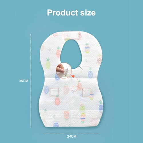 Doukesh Einweg Lätzchen Einweg Reiselätzchen Baby Lätzchen Wasserdicht Einweglätzchen für baby Kleinkinder 20 Stück