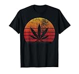 Sun Vintage T-Shirt Marijuana Weed Cannabis Leaf Retro Shirt