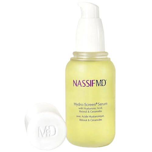 NassifMD Hydro-Screen Hydration Serum | Surgeon-Created Hyaluronic Acid, Ceramides & Retinol Formula for Plumping, Firming & Reducing Fine Lines