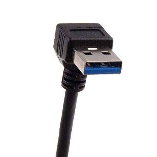 innov8 USB 3.0 Type A Male to Female Extension Cable 5Gbps Speed Extender Connector (Down Angle) - 0.3m, Black - Image 2