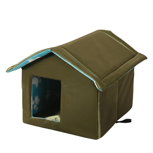 Maison pour chat extérieur hiver pliable avec tapis amovible