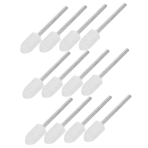 MUCKLILY Professional Jewelry Tools 12pcs Nail Art Drill Kit Mirror Finish Polishing Wheel Wool Felt Grinder