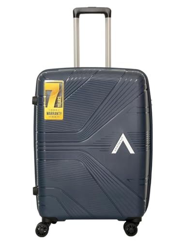Image of VIP Polypropylene Aristocrat Hard Shell Luggage Set, 55 /66 /76 cm,Set of 3 Suitcases with 8 Spinner Wheels,Number Lock and 7 Years International Warranty (Navy)