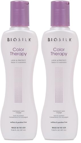 BioSilk Color Therapy Lock & Protect, Prevents Color Loss & Strengthens Hair, Keeps Color Vibrant & Rich, Sulfate, Paraben & Cruelty-Free, 5.64 Oz (Pack of 2)