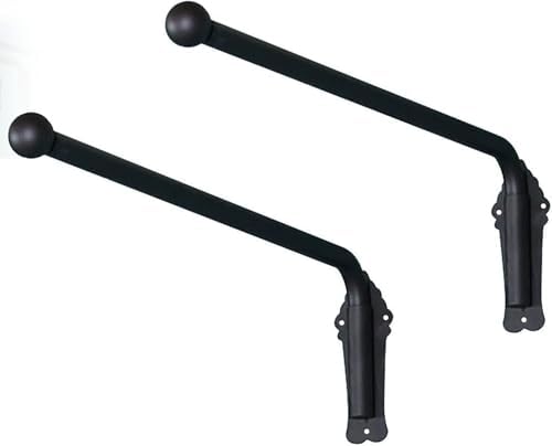 Heavy Duty Curtain Poles - 180° Swivel Swing Arm Rods for Eyelet Curtains, Metal Door Curtain Rail Set of 2, Adjustable and Durable, Perfect for Home Decor