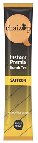 Image of Chaizup Premium 1 Min Instant Saffron Tea Premix - 30 Sachets | Saffron Flavours | 30 Servings | 420g (Pack of 3)