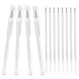 Healifty Augenbrauen Positionierstift Wasserfest Weißer Hautmarker 12 Stück Permanent Make Up für Tätowierungen und Kosmetische Markierungen ohne Strombedarf