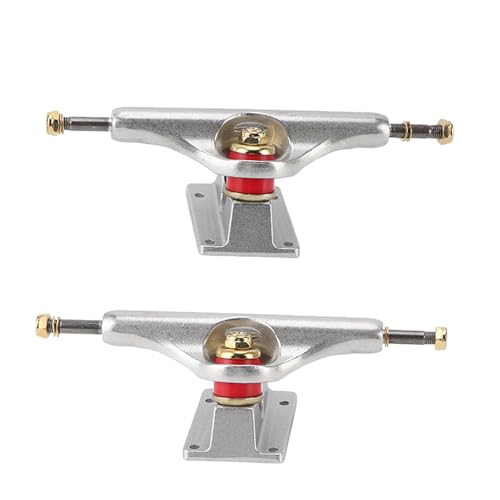 POENVFPO 2pcs 5.5in Hollow Skateboard Trucks, Aluminum Alloy PU Suspension Skateboard Bridges for Smooth Ride