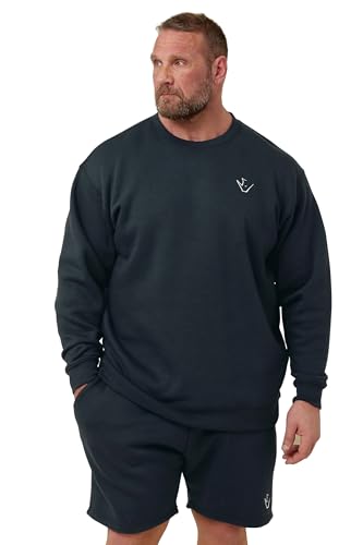 BadRhino Ironrhino Big & Tall Navy 'Rest Day' Sweatshirt - Men's - Plus Size Curve