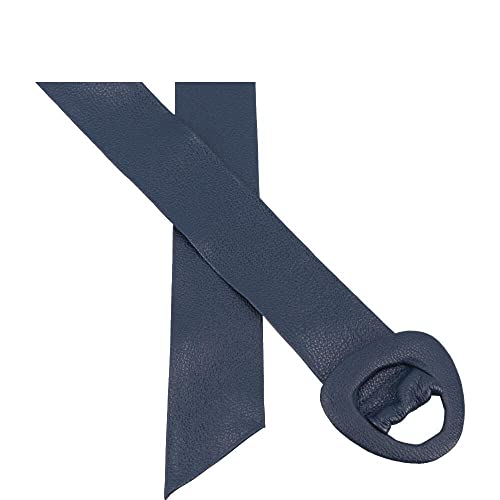 Cinto Faixa Maiara de Couro Bauarte - Azul escuro