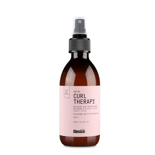 GLOSSCO PROFESSIONAL - Spray Activador de Rizos Curl Therapy Spray, 250 ml, Fijación Nivel 3, Provitamina B5, para Ondas y Rizos Definidos y Elásticos, Antiencrespamiento Cabello, Refresca el Cabello