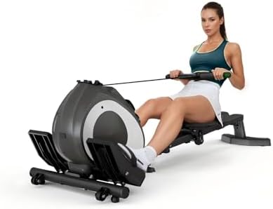 Rowing Machine for Home, Magnetic Rower Machine with Quiet Resist...