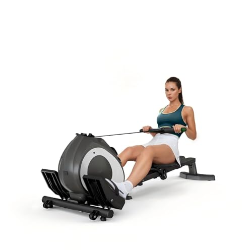 Rowing Machine for Home, Magnetic Rower Machine with Quiet Resist...