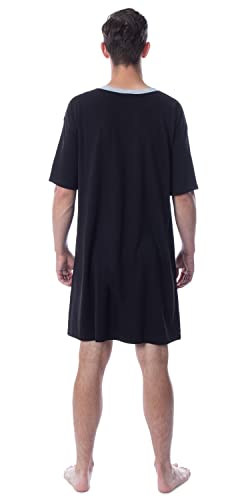 INTIMO Jurassic Park Mens' Dinosaur Film Logo Sleep Pajama Dress Shirt3