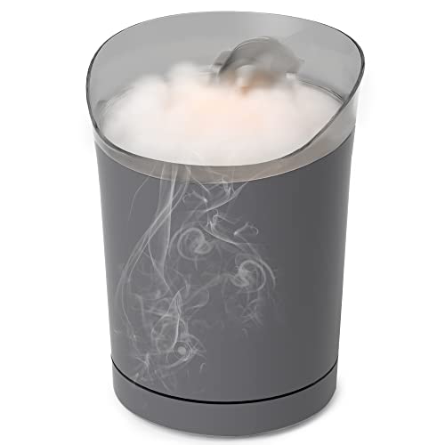 SERENLUX Essential Oil Diffuser, Backflow Mist Like Cloud Fall Cloud Flow, 280ml Aromatherapy Humidifier with LED Lights, Waterless Auto Off, Air Aroma Scent for Home Office Large Room, Grey