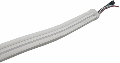 Miniatura 2 de Tira de luz LED neón flexible, tira de luz de neón blanca cálida de 16.4 pies, tira LED de neón impermeable flexible de 12 V, cuerda de luz LED de