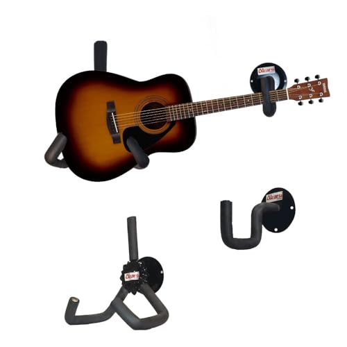 Image of Guitar Wall Mount Acoustic Electric Classical Guitar, Ukulele, Banjo and Mandolin Wall Hanger Slat Wall Horizontal Guitar Holder Bass Stand Rack Hook (1 Pack)