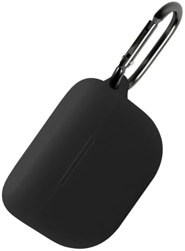 Geiomoo Silicone Case for Jabra Elite 8 Active, Jabra Elite 8 Active Gen 2, Jabra Elite 10, Jabra Elite 10 Gen 2, Protective Cover with Carabiner (Black)