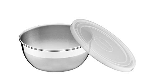 Tramontina 64220130 Jogo de Potes em Aço Inox com Tampa Plástica com 2 Peças, Prata