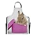 AQQA Kawaii Baby Rabbit Box Chef Grembiuli da cucina per le donne Regolabili 88x68cm Grembiule Uomo Waterdrop Bbq Grembiule per uomo Per uomo Donna
