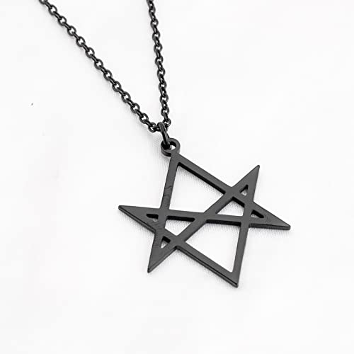 CENWA Unicursal Hexagram Symbol Necklace Stainless Steel Jewelry Unicursal Hexagram Necklace2