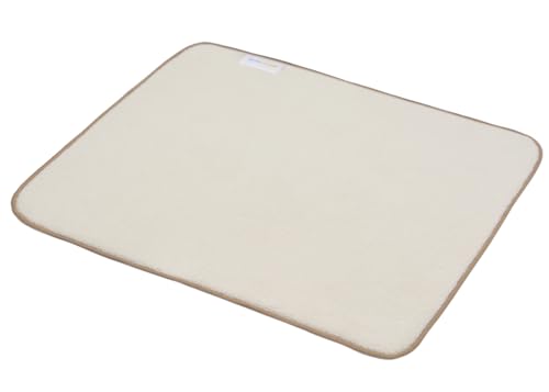 SINLAND Microfiber Dish Drying Mat Super Absorbent Dish Drying Rack Pads Kitchen Counter Mat 16Inch X 18Inch Cream