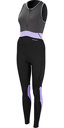 2023 Prolimit Womens Zodiac Airmax 1.5mm Sup Long John Front Zip Wetsuit 400.14725.040 - Black/Lavender Wetsuit Size - L