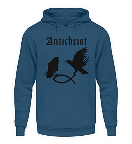 Pull à capuche bleu Antichrist unisexe pour vos sorties en ville et moments de détente