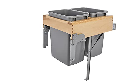 Contenedor de basura extraíble para montaje superior en madera