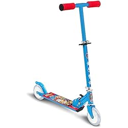 Patines Patrulla Canina Carrefour Stamp Scooter Foldable Paw Patrol, Unisex-Youth, Red-Blue-Yellow