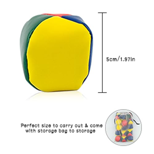 Coriver 15 Pcs Juggling Balls Set, Mini Soft Throwing Ball Games Circus Clown Juggle Balls - Image 2