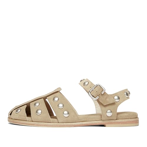 Fisherman Sandals for Women Round Toe with Rivets Comfortable and Breathable Elegant Dress and Casual Style