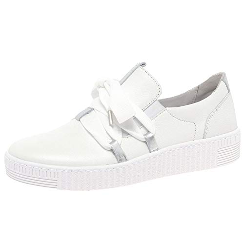 Gabor Damen Sneaker, Frauen Low-Top Sneaker,Best Fitting,Übergrößen,Optifit- Wechselfußbett, Ladies feminin elegant,Weiss (Uni),38.5 EU / 5.5 UK 2 Gabor Damen Sneaker, Frauen Low-Top Sneaker,Best Fitting,Übergrößen,Optifit- Wechselfußbett, strassenschuh schnürer,Weiss/Silber,39 EU / 6 UK