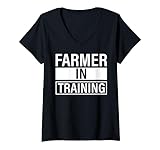 Photo Gallery farming saying - farmer in training maglietta con collo a v Photo Gallery farming saying - farmer in training maglietta con collo a v