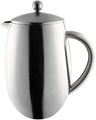 Café Ole 12 Cup Double Walled Bellied Cafetiere French Press Coffee Maker, Mirror, 1.5 Litre, BFD-12