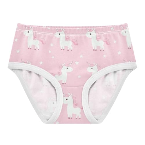 Wusikd Cute Unicorns Girls' Underwear Cotton Star Girls Briefs Soft Toddler Underwear 2T