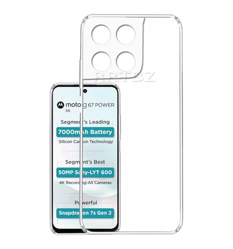 Image of Soft Silicone TPU Back Cover Compatible with Motorola Moto G67 Power 5G
