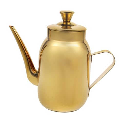 VERDANVERSE contenedor de cocina engrasadores dosificador aceite oil dispenser aceitero Dispensador de salsa de soja para el hogar dispensador de aceite de oliva cocina Acero inoxidable Golden