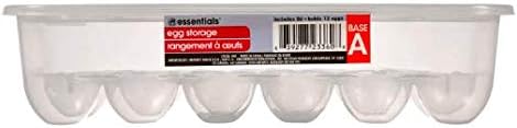 Miniatura 2 de Soporte de plástico para huevos, bandeja para huevos para refrigerador (paquete de 2), perfecto para mantener los huevos frescos, seguros y listos
