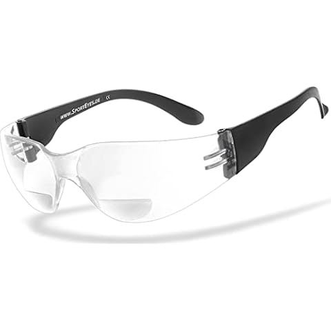 HSE SportEyes® | BIFOKAL Brille: +1,50 DIOPTRIEN | Sportbrille mit Lesehilfe | UV400 Schutzfilter, HLT® Kunststoff-Sicherheitsglas nach DIN EN 166 Cover