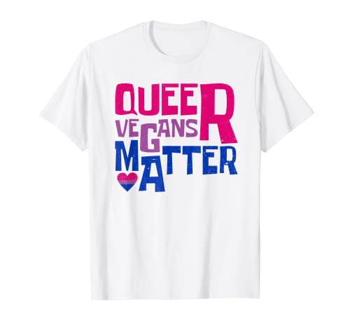 Queer Vegans Matter Trans Gay Lesbianas Veganismo Vegano LGBTQ Camiseta