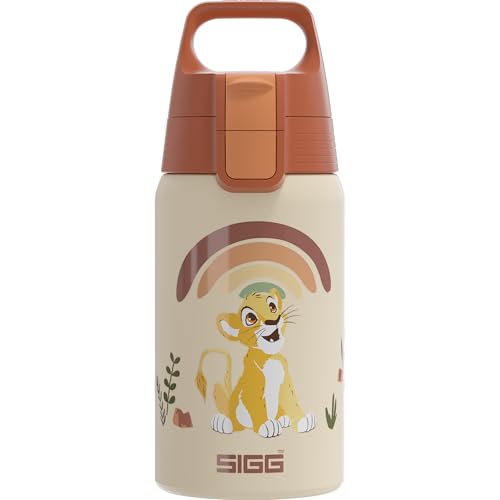 SIGG - Edelstahl Trinkflasche Kinder - Shield One Disney Lion King - Für Kohlensäurehaltige Getränke Geeignet - Auslaufsicher - Federleicht - BPA-frei - Sport & Schule - xxxx - 0,5L