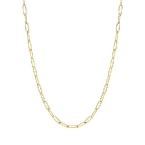 FindChic Paperclip Chain Necklace for Women 4 Colors 14"-24" for layering